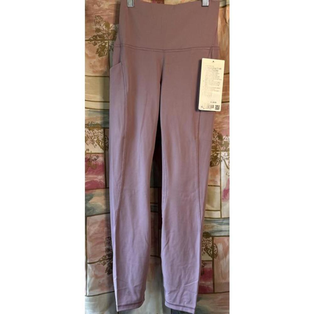 New Lululemon ALIGN HR PANT  25" Purple Lavender Pockets SZ 4 Nulu Athlete $128